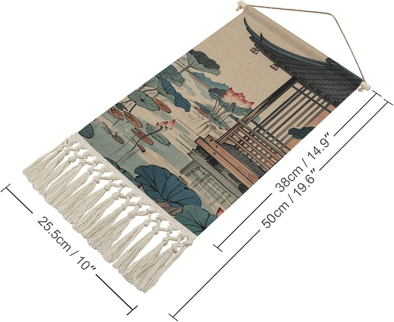 Garden Birds And on Lake Kiosk Vintage Vertical Tapestry Wall Hanging Decor image 2