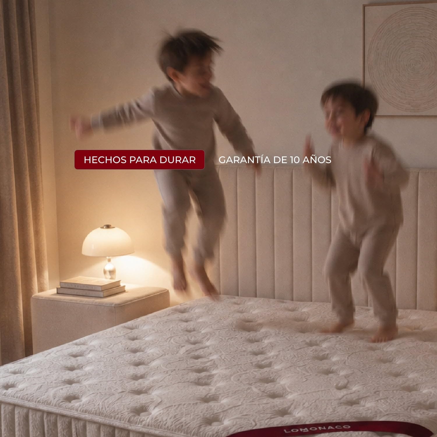 Colchón Natura Visco de LOMONACO 135 x 190 cm | Núcleo HR de Alta Firmeza | Capa Viscoelástica Adaptable | Tejido Transpirable y Fibra Termorreguladora | Altura 25 cm
