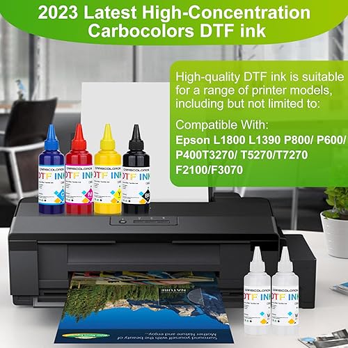 Miniatura 3 de Tinta DTF Directa para Transferencia Película para Impresora de Transferencia DTF, Impresión en Tinta Textil Camiseta (3.4 fl oz* 6)