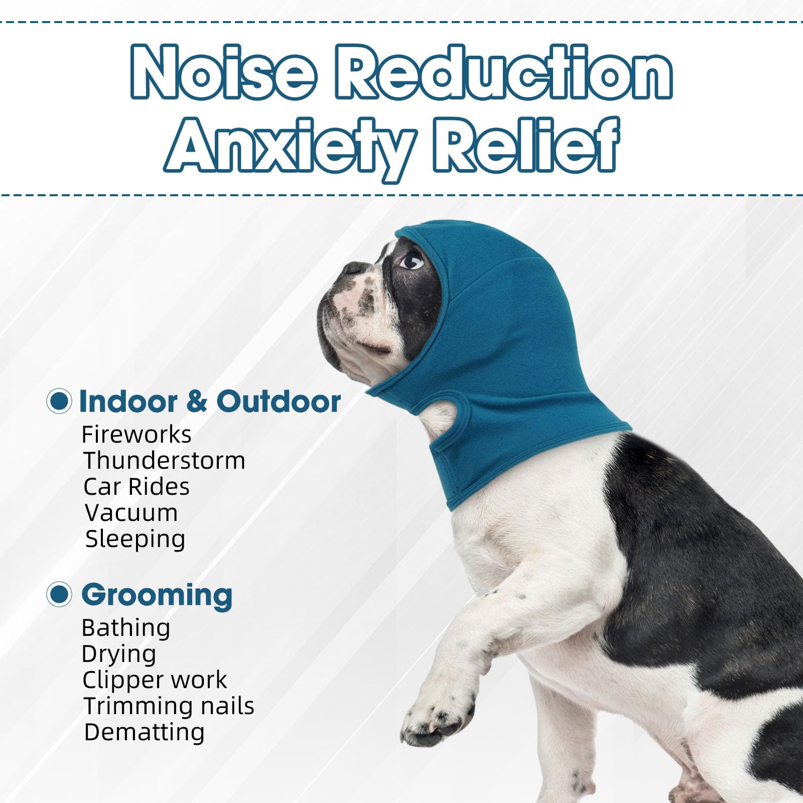 IECOii Protectores de orejas de perro para perro, orejeras de perro, protección contra el ruido, protectores de orejas de perros, orejeras para mascotas, orejeras para mascotas, envolturas para la