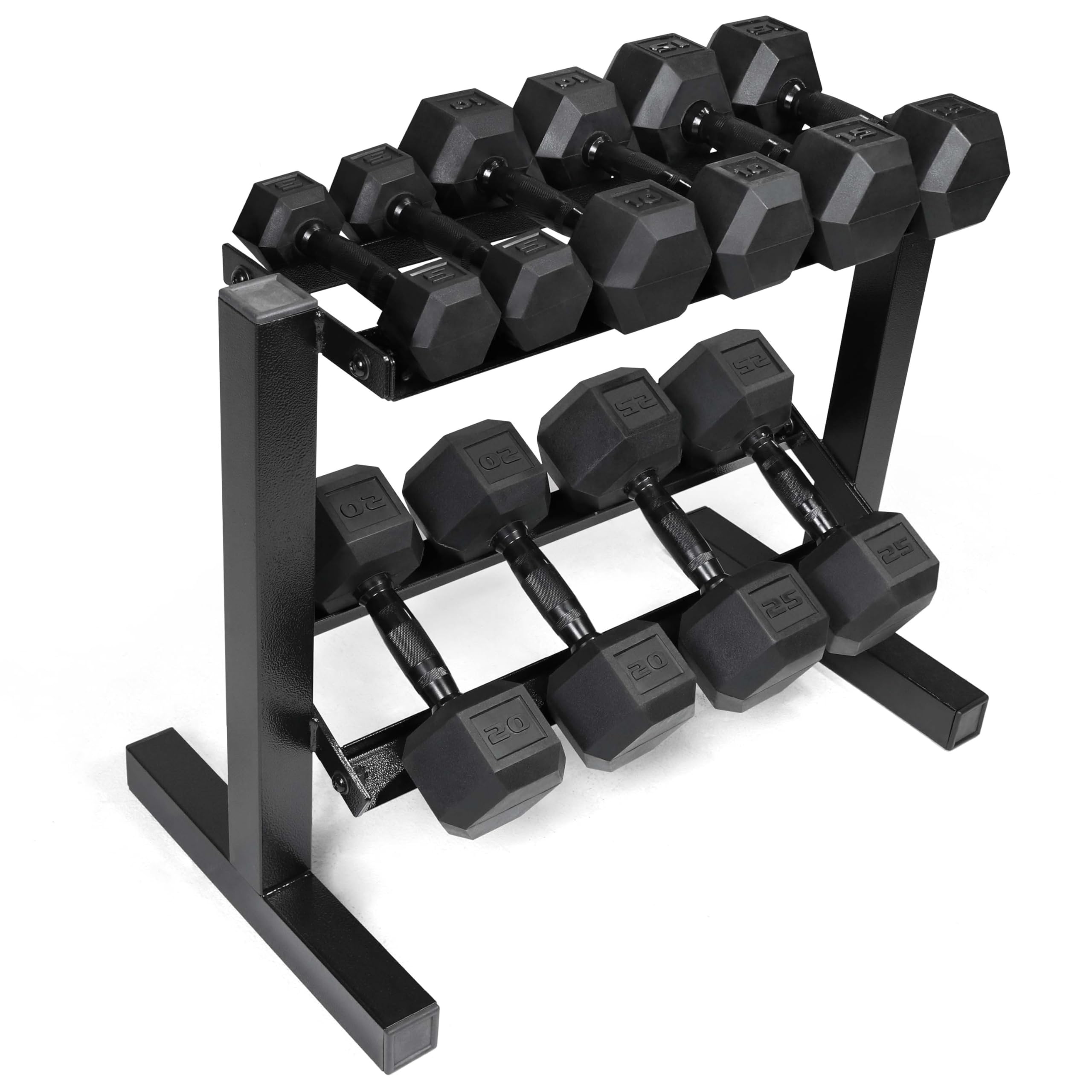 CAP 150 LB Dumbbell Set with 2-Tier Rack
