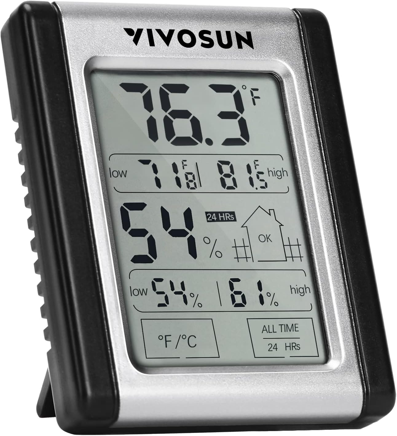 VIVOSUN Digital Indoor Hygrometer Grow Tent Thermometer, Temperature and Humidity Monitor Meter for Plants, Indoor, Home, Office