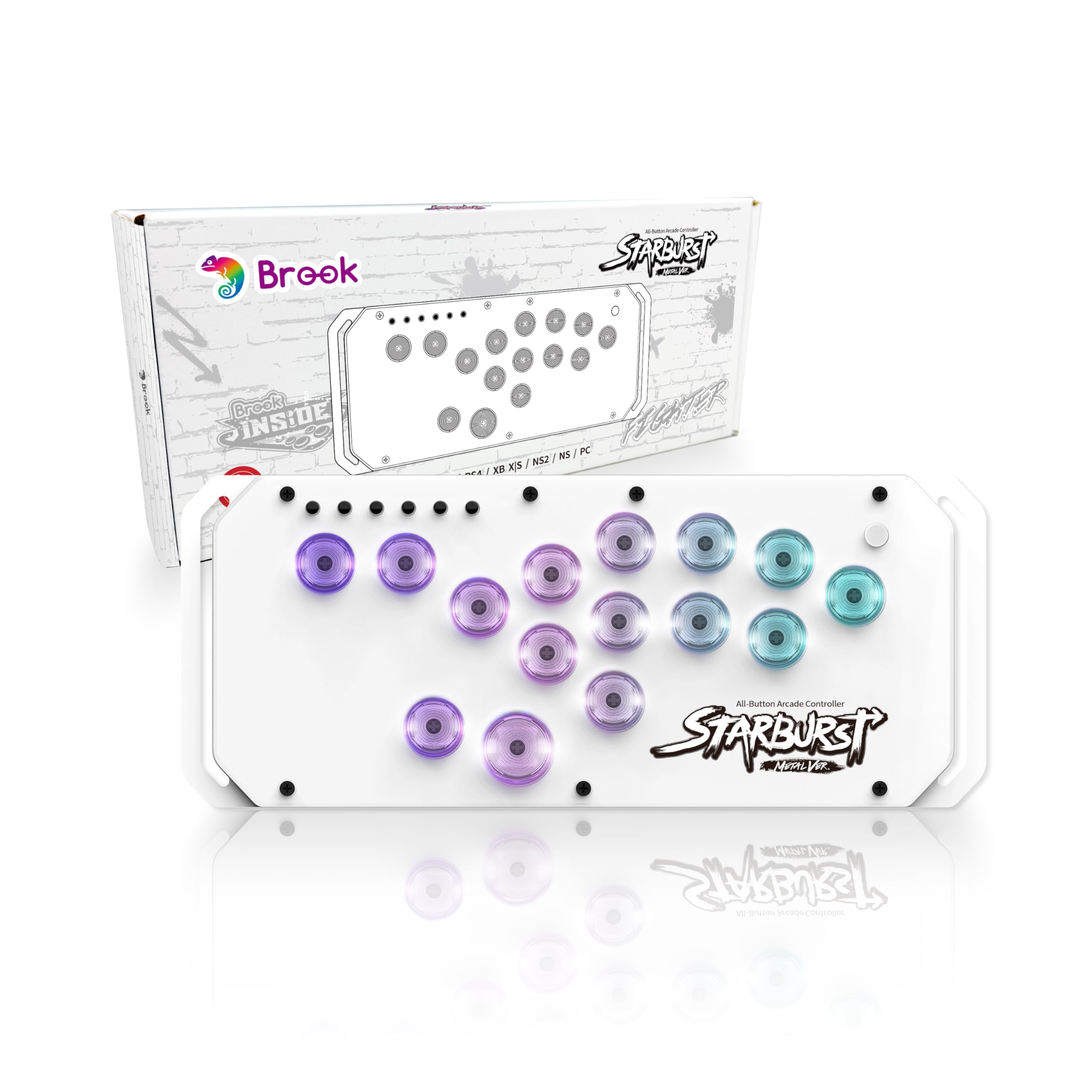 Brook Fighter Starburst レバーレス Amazon.com: Brook Fighter Starburst Metal Ver. All-Button Arcade
