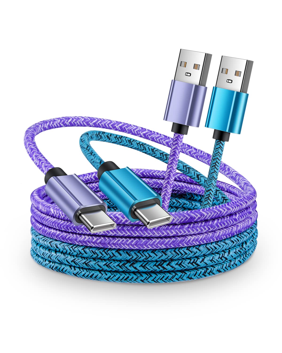 Cable de carga USBC para iPhone 16 Pro Max, cable USB a USB tipo C, cable trenzado de carga rápida para Samsung Galaxy S24 S23 A15 iPhone 1616 Pro15