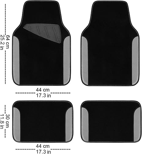 Miniatura 2 de CAR PASS Rainbow - Alfombra impermeable de piel sintética de ajuste universal para automóvil, alfombrillas antideslizantes con respaldo de punta