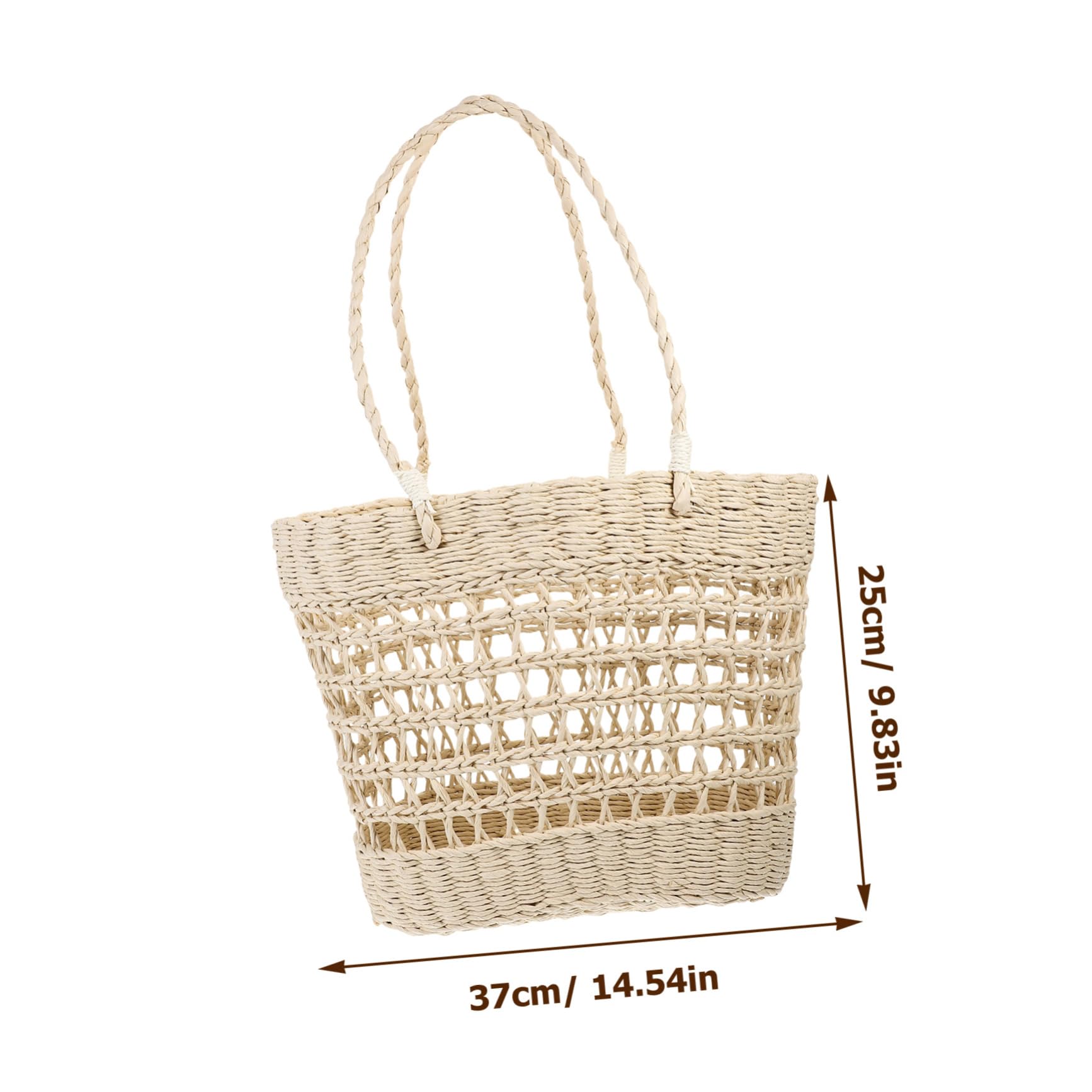 Bolso Tote de Rafia Ligera Mano para Mujer Bolsa de Playa Portátil y Versátil para Vacaciones y Diario Diseño y Estilo