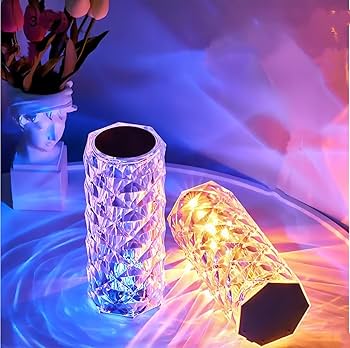 Amazon.co.jp : GGAYSVAクリスタルドリルテーブルランプ、16色
