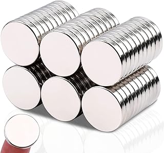 MIN CI 60 Pcs Neodymium Magnet, 18 mm x 3 mm Super Strong Rare Earth Magnets Heavy Duty, Small Round Magnets Neodymium Disc for Crafts Fridge Whiteboard Scientific Models (Without Adhesive Backing)