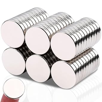 MIN CI 60 Pcs Neodymium Magnet, 18 mm x 3 mm Super Strong Rare Earth Magnets Heavy Duty, Small Round Magnets Neodymium Disc for Crafts Fridge Whiteboard Scientific Models Without Adhesive Backing