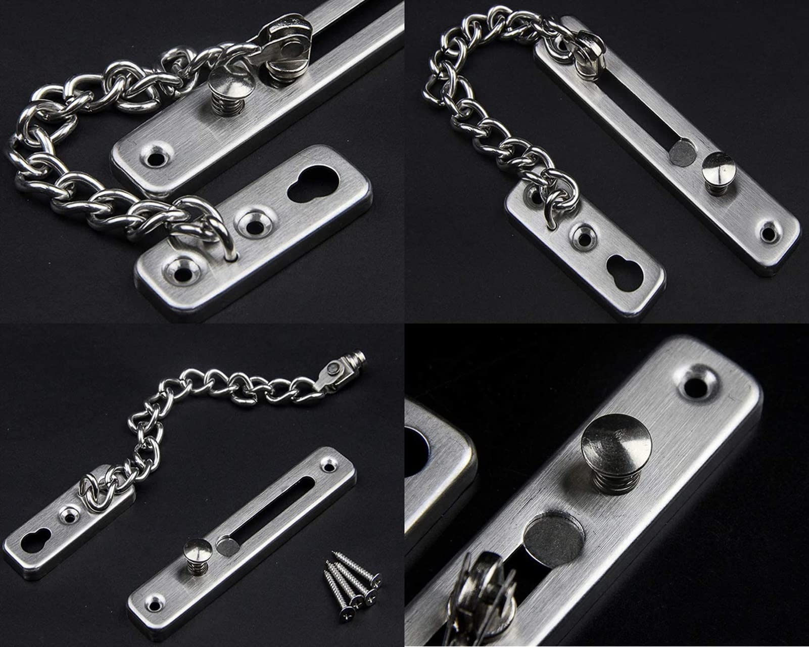BATLAM Pestillos, Hebilla antirrobo Puerta de Metal Cerradura de Puerta anticadena Interior Hebilla de Cadena antirrobo Perno de Puerta Hebilla de Puerta antirrobo