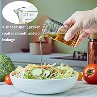 Vista 2 de Ackers - Vaso medidor de vidrio de 4 onzas, vaso de chupito de borosilicato con boquilla en forma de V (paquete de 2)