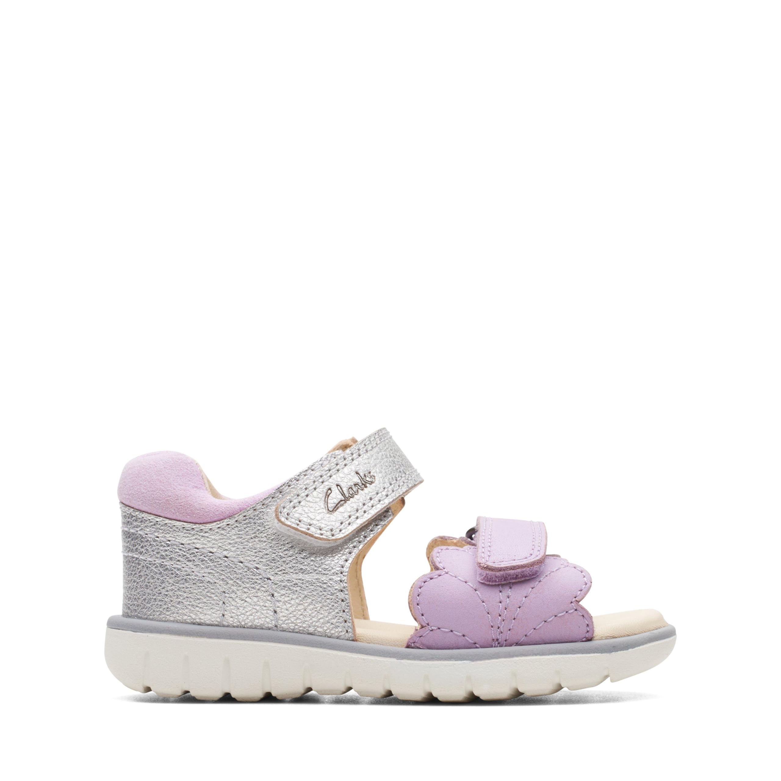 Clarks Girls Roam Wing T. Sandal, Lilac Combi, 6 UK