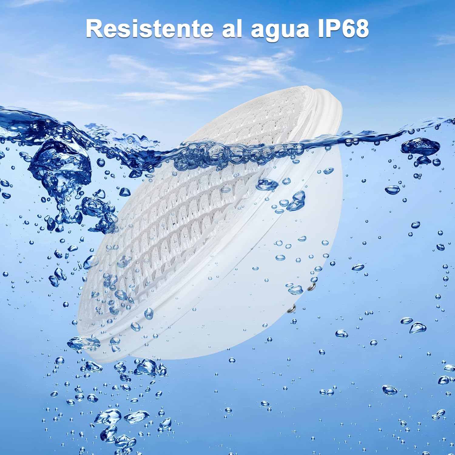 COOLWEST LED Piscina PAR56, Proyector Piscina RGBW Multicolor de 36W con Sincronizador Externo y Control Remoto IP68, AC 12V para Iluminación de Jardín