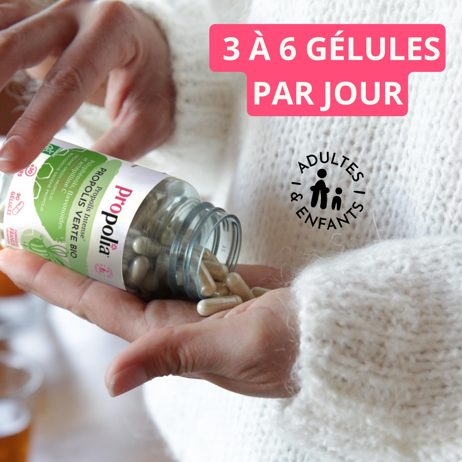 PROPOLIA - Gélules de Propolis Verte Bio - 150 mg - Immunité - 90 gél.