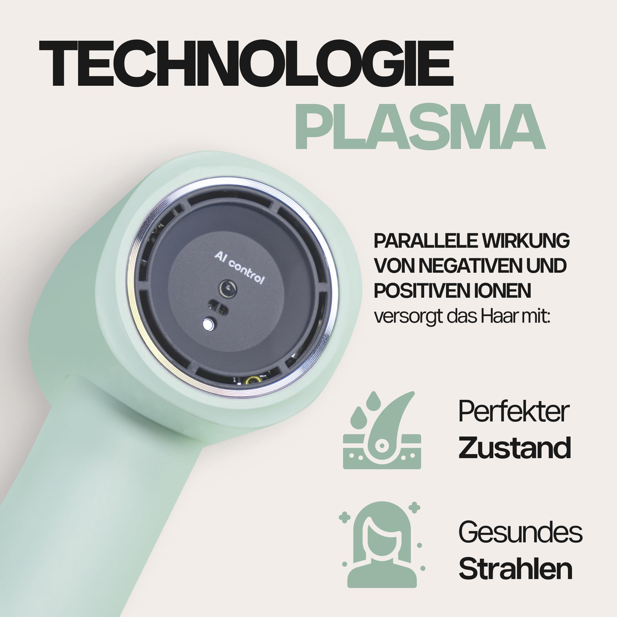 4Swiss Föhn mit Ionen Haartrockner Fön Hair Dryer für Haare Glatt Haarföhn Klein Reisefön Leise Handlich Hochleistungsföhn Hairdryer Leicht Zubehör Hair Dryer Blow Friseur - F326 SmartAI+ Lavendel