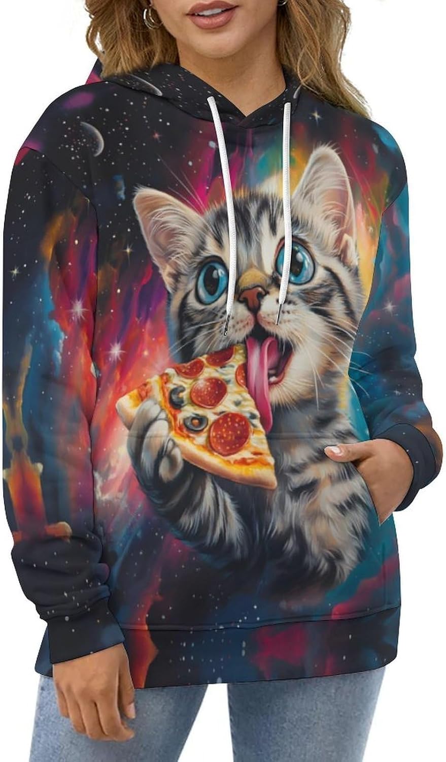 Men's Digital Print Sweatshirts Hooded Top Galaxy Pattern Hoodie image 5
