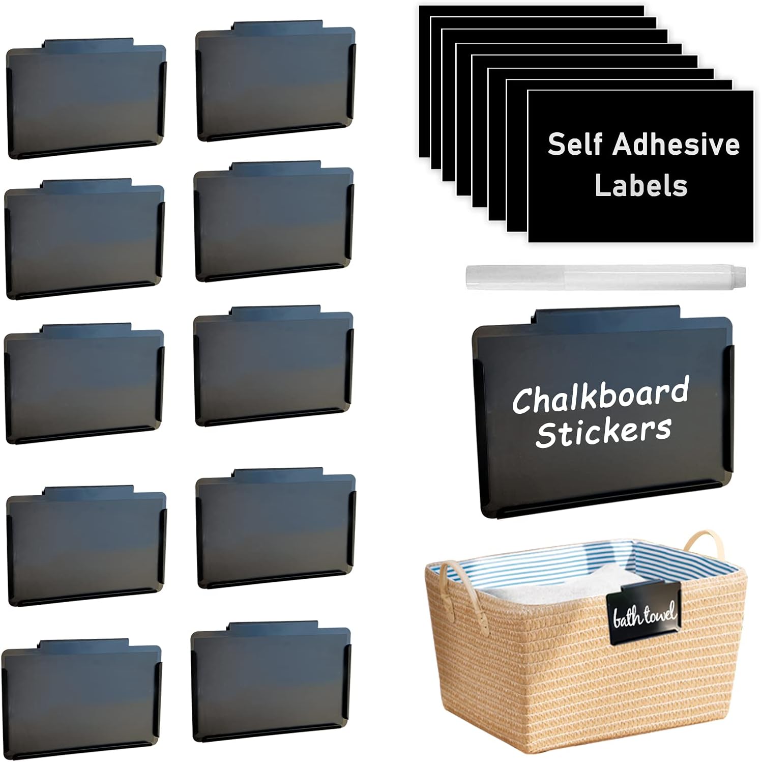 Clip Label Holders,Bin Clips for Kitchen Classroom Office