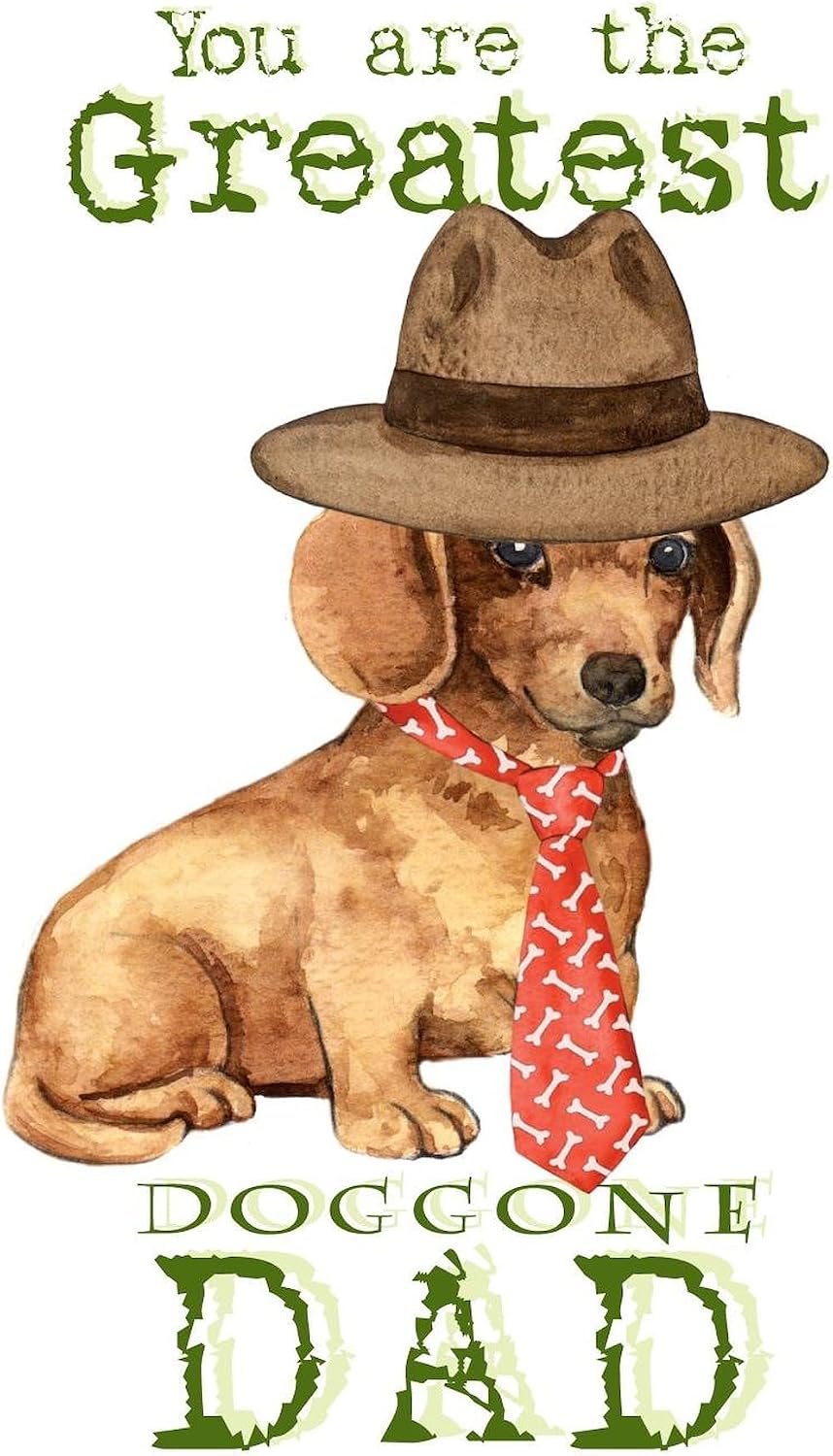 CafePress Dachshund Father's Day Folded Greeting Card Matte