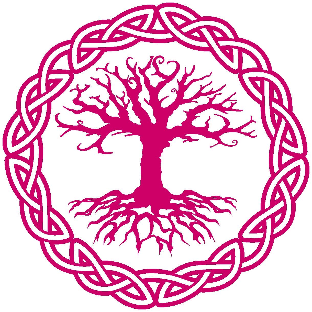 Samunshi Yggdrasil Wikinger Aufkleber Mit Runen - 30x30cm Schwarz Für Auto & Motorrad