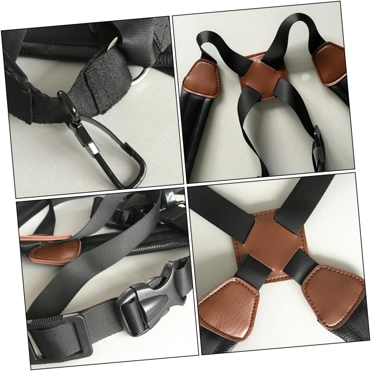 Milisten Saxophone Double Shoulder Strap for Adults and Boys and Girls Comfortable Padded Leather Design to Alleviate Neck and Back Pain