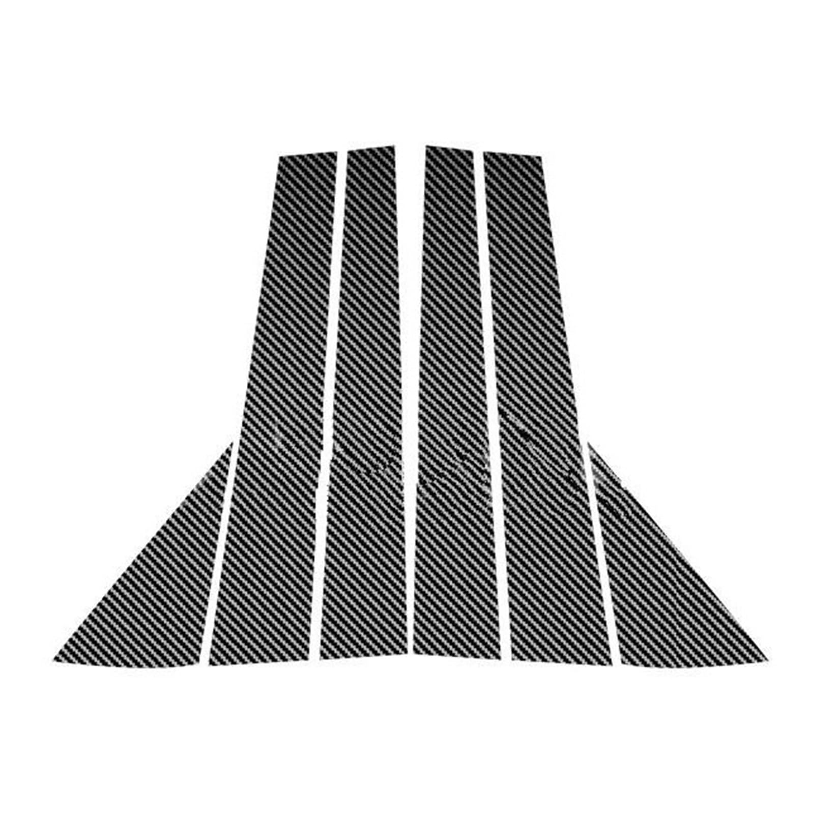 for Seat for Leon MK3 2013 2014-2020 Car Window Door Column B C Pillar Post Trim PC Sticker Glossy Black ATGCBCAUF(Carbon Pattern)