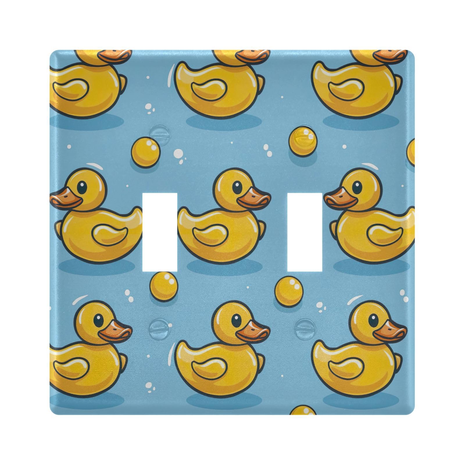 UMIRIKO Cute Yellow Duck Light Switch Cover Plate Covers Decorative Double Toggle Home Decor 202b3334