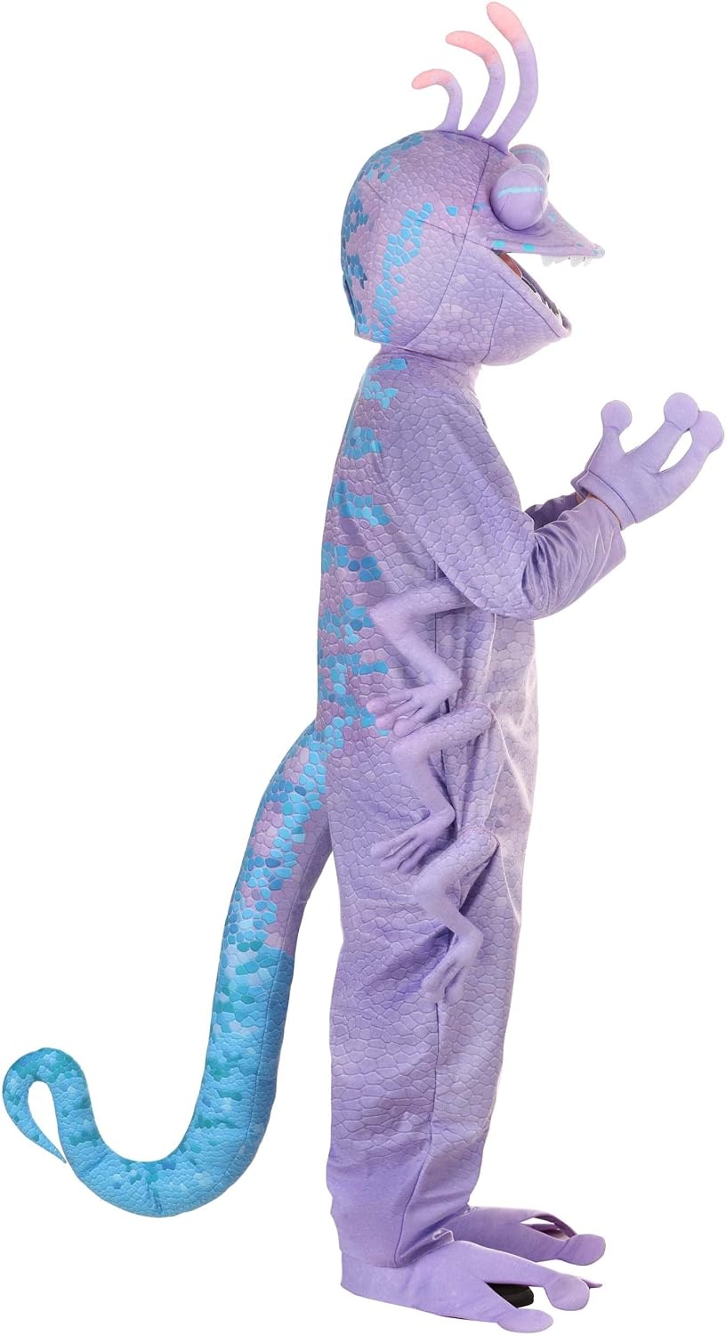 Mens Plus Size Disney & Pixar Monsters Inc Randall Costume | Halloween Outfit with Jumpsuit, Mask, Gloves, Shoe Covers