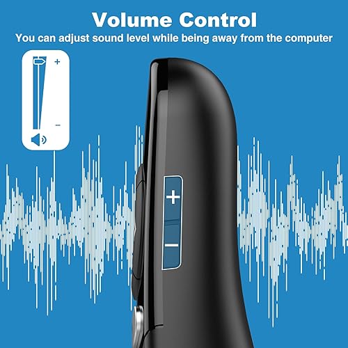 Vista 22 de Presentation Clicker puntero láser verde, recargable PowerPoint Clicker Wireless Presenter Remote, RF 2.4GHz USB Presentation Pointer Slide Advancer