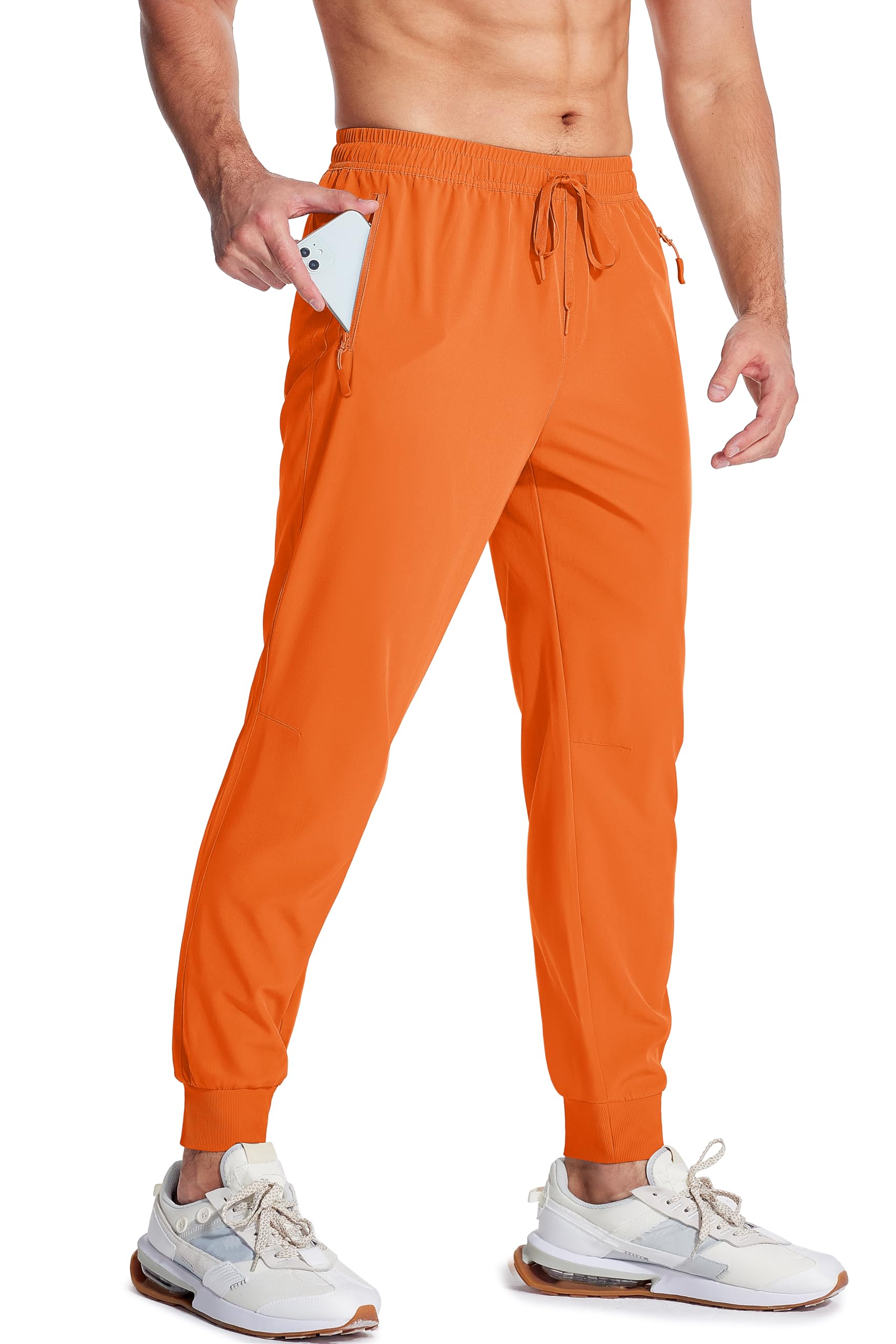 MAGCOMSEN Hiking Pants for Men Lightweight Athletic Pants Quick Dry with Zipper Pockets Running Track Workout Pants