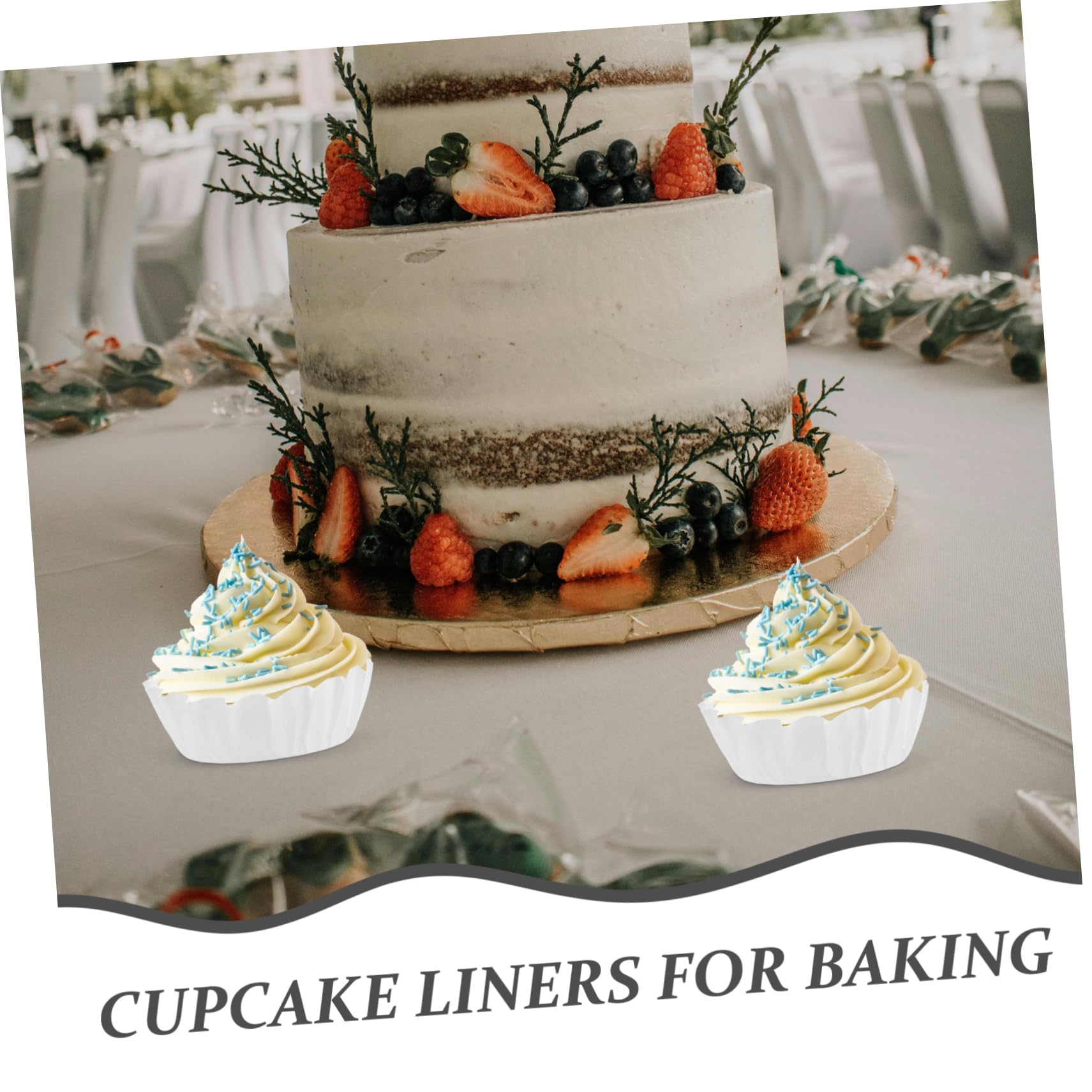IMIKEYA 5 Sätze Baskisches Ölpapier Cupcake-backförmchen Muffinförmchen Für Muffinpapier Cupcake-papierförmchen Muffin-backförmchen Muffin-liner Weiß Silikonpapier 50 Stück * 5