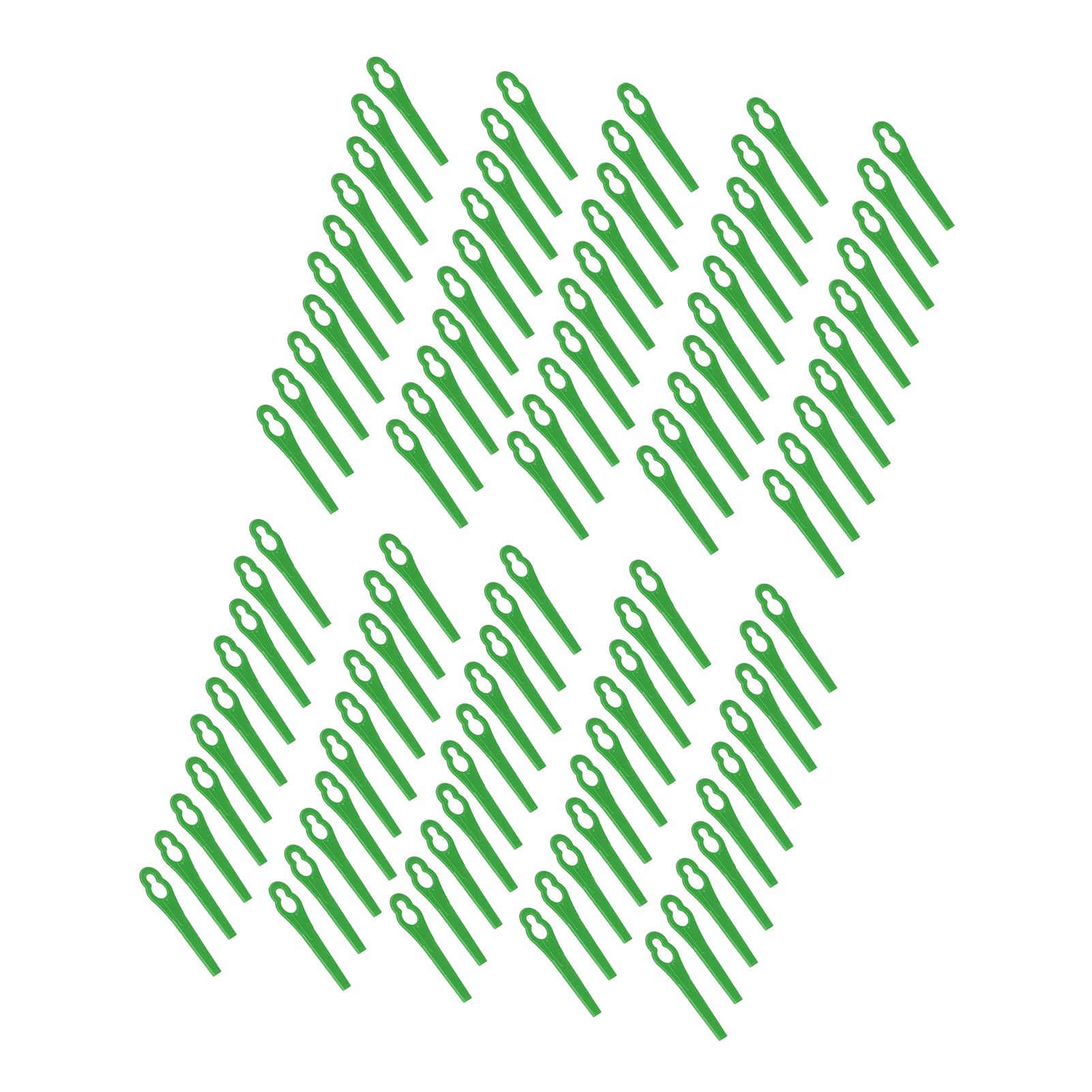 Cocoarm Lame di Ricambio per Tosaerba in Plastica da 100 Pezzi, 20 X 84 Mm, a Forma di Zucca, Resistenti all'Usura, Facili da Installare, per Tosaerba, Potatura da Giardino. (Green)