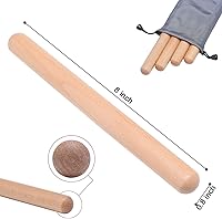 Vista 3 de Juego de 8 instrumentos de percusión musical, incluye 4 palos de ritmo de 8 pulgadas, clavos de madera y 4 agitadores de huevos de madera