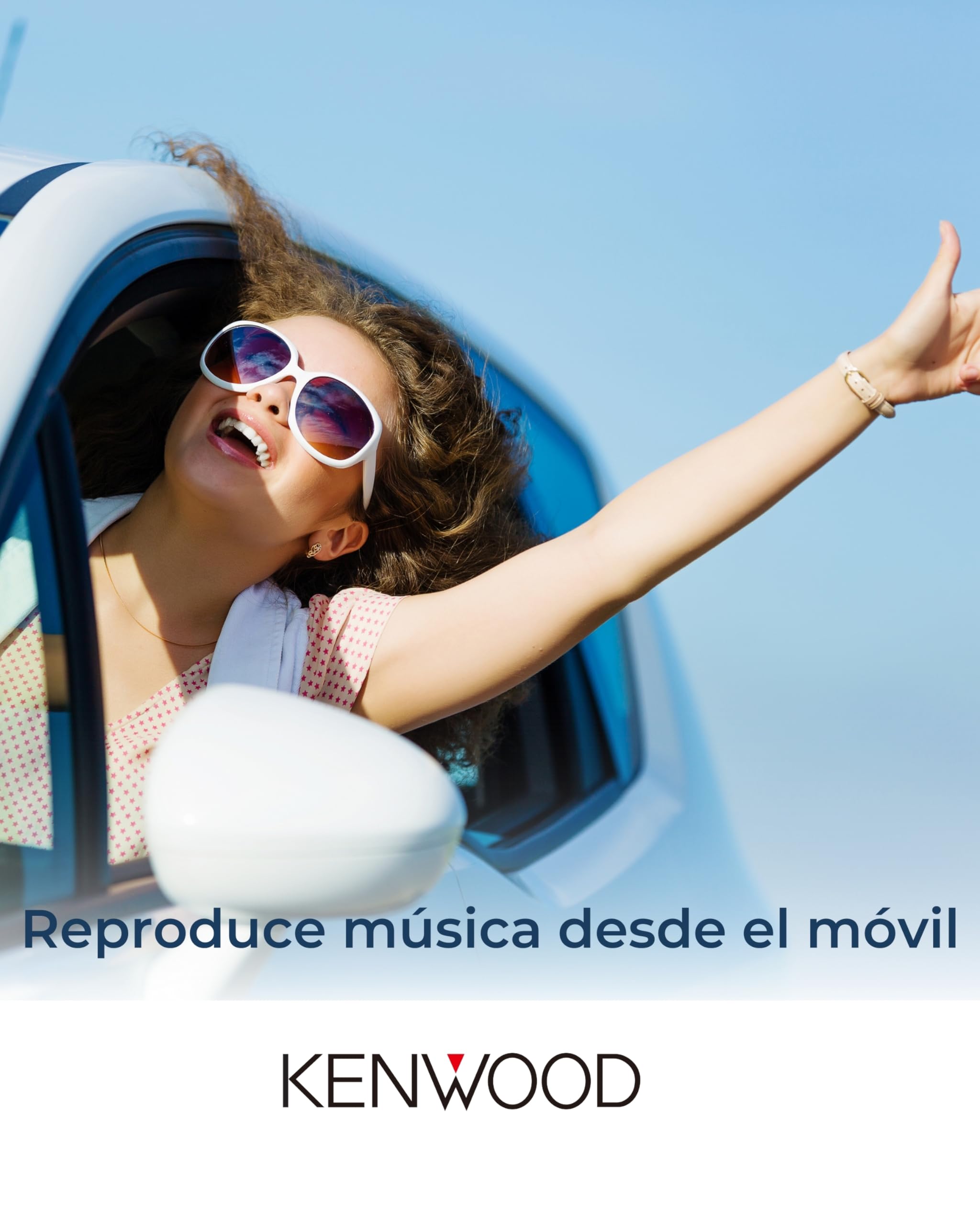 Kenwood DMX129BT - Receptor Multimedia Digital, Pantalla de 6.8 Pulgadas, Bluetooth, USB, Entrada AV, estéreo para Coche | Receptor multimedia 2 DIN con manos libres y entrada AV - Sonido claro y control táctil