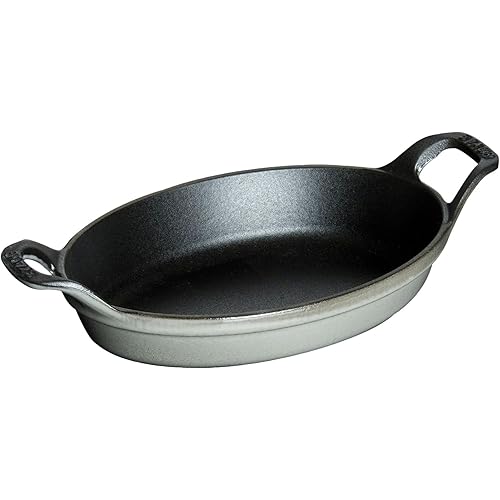 Staub 40509-545 Mini Oval Dish, Gray, 5.9 inches (15 cm), Induction Heating Compatible, Authentic Japanese Product
