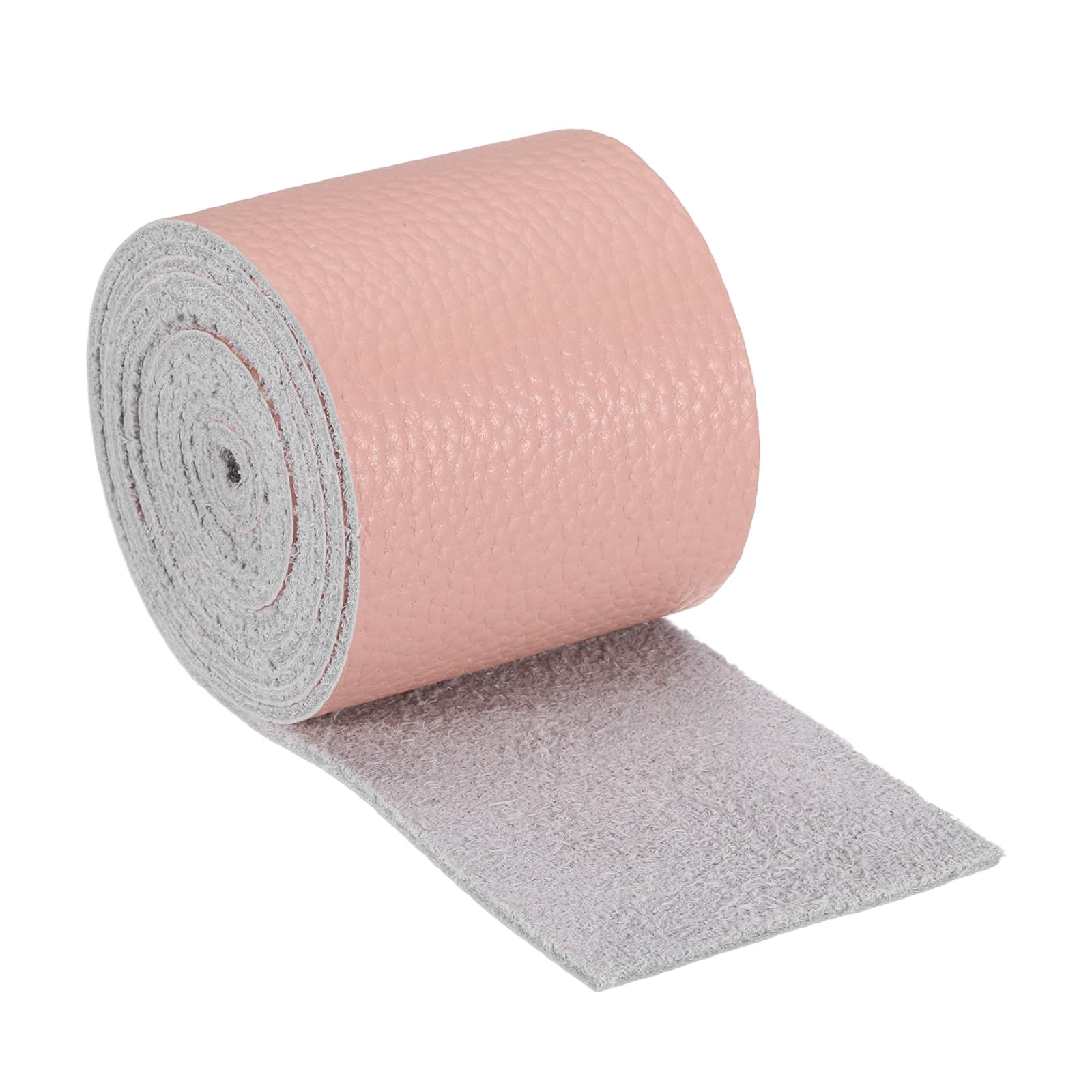 sourcing map Leather Craft Belt Blanks, 40mm(1.6") Wide x 51" Full Grain Strip 3-4oz 1.5mm Thick Vegetable Tanned Leather Strips for DIY Belt Making Craft Making Tool Processing, Pink