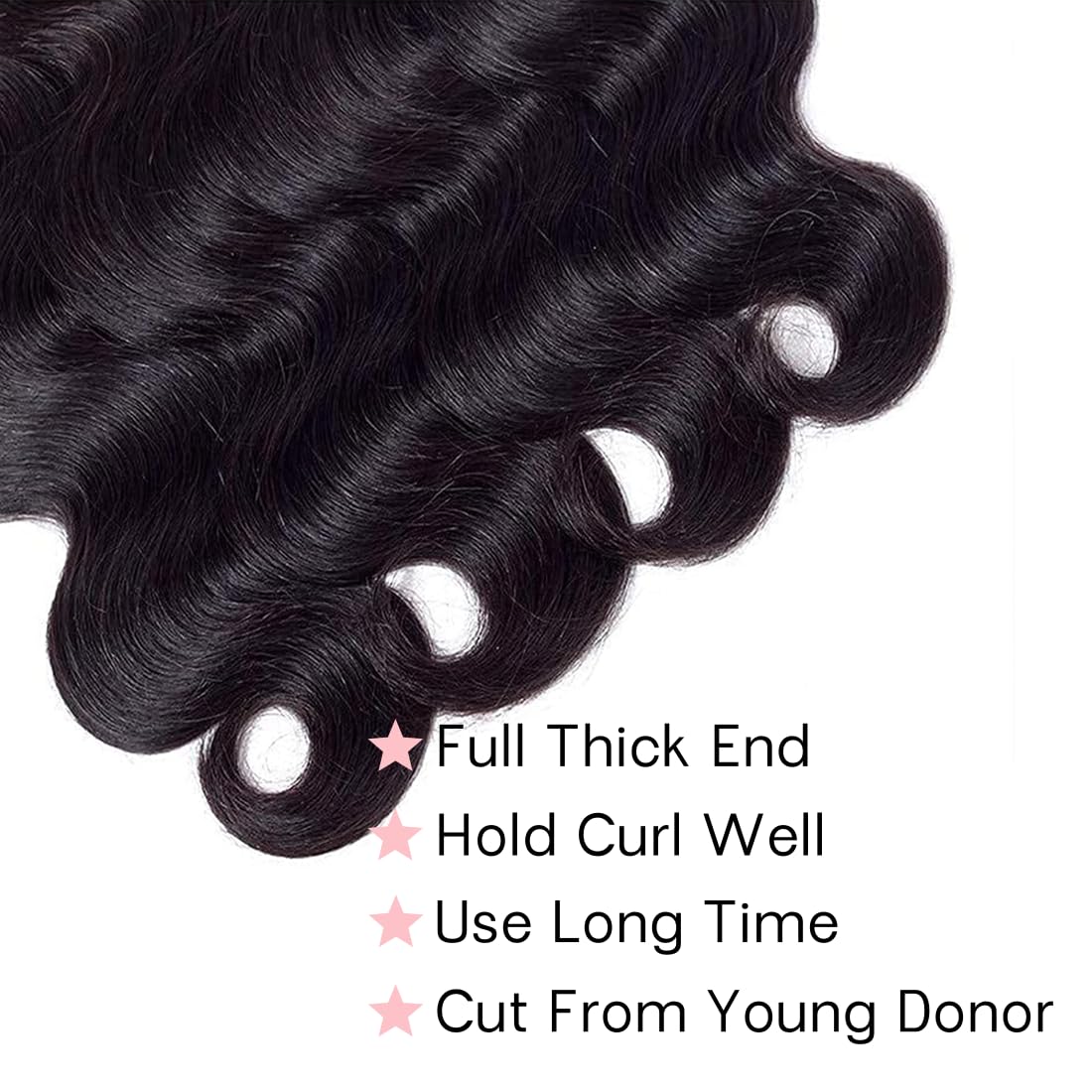 Amazon.com : Body Wave Bundles Human Hair 18 20 22 Inch Body  display picture 1