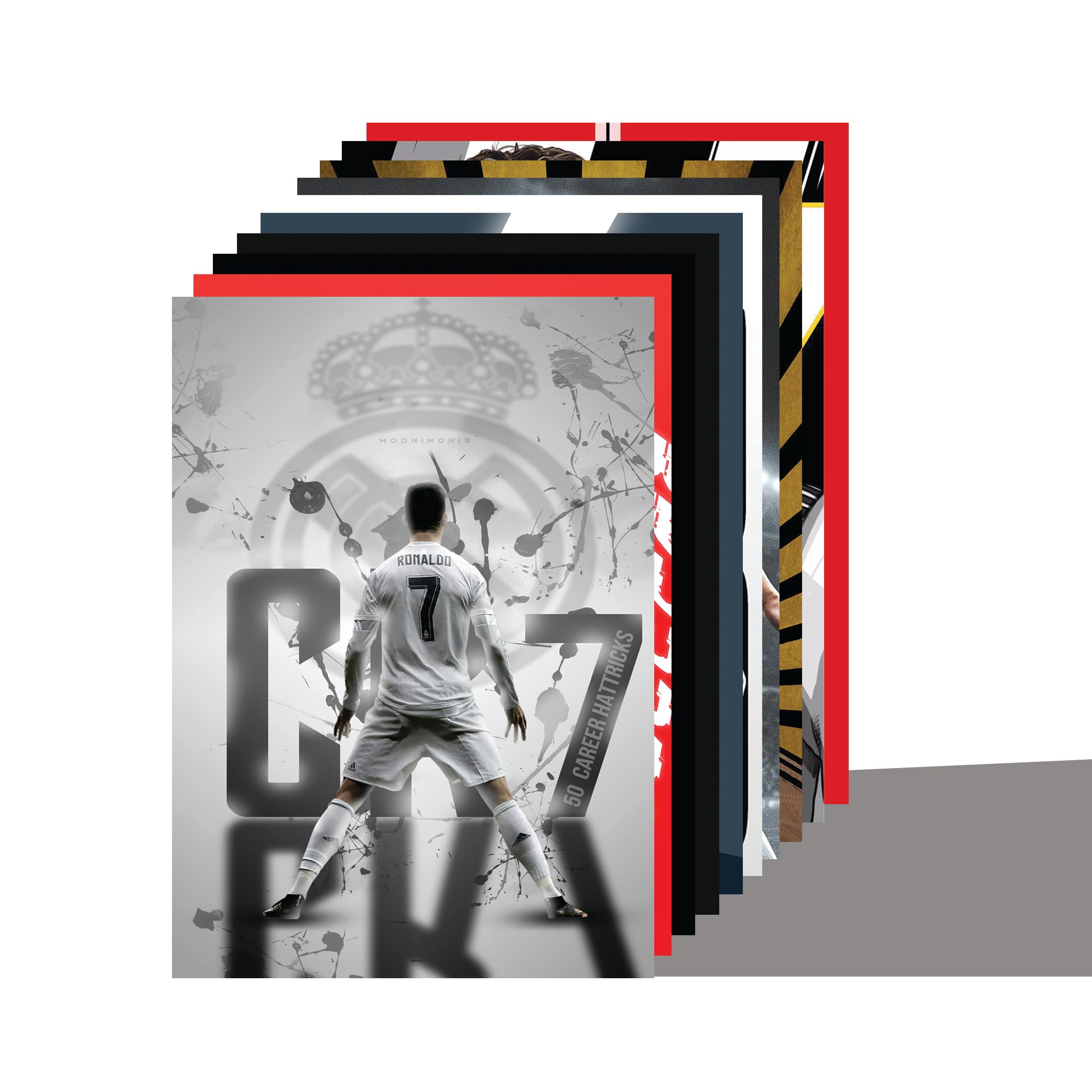 AROA Set of 10 Cristiano Ronaldo CR7 Wall Stickers Wall Decor Poster for Room | Size : 6 in X 8.5 in | 300 GSM Wall Stickers (B0CN76G9V8) Amazon Price History, Amazon Price Tracker