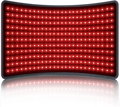 Comfytemp Large 24" x 12" Red Light Therapy for Body, Infrared Light Therapy Pad, Red Light Therapy Wrap for Back Muscle Pain Relief, 4 Mode & 3 Strength