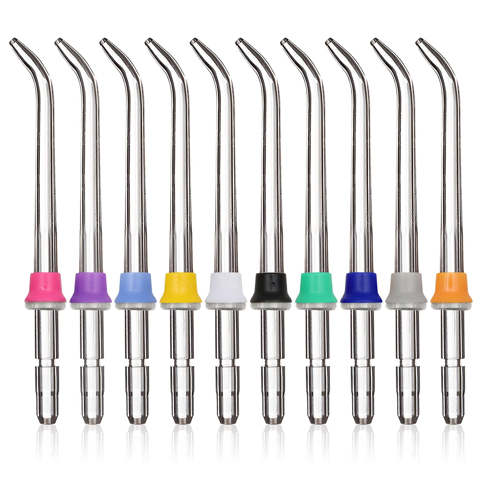 10 Piezas Colorido Water Flosser Recambios Compatible con WaterPik, Repuestos Water Flosser Boquilla para Irrigador Dental, Irrigador Dental Boquilla para Limpiar Dientes Encías Brackets