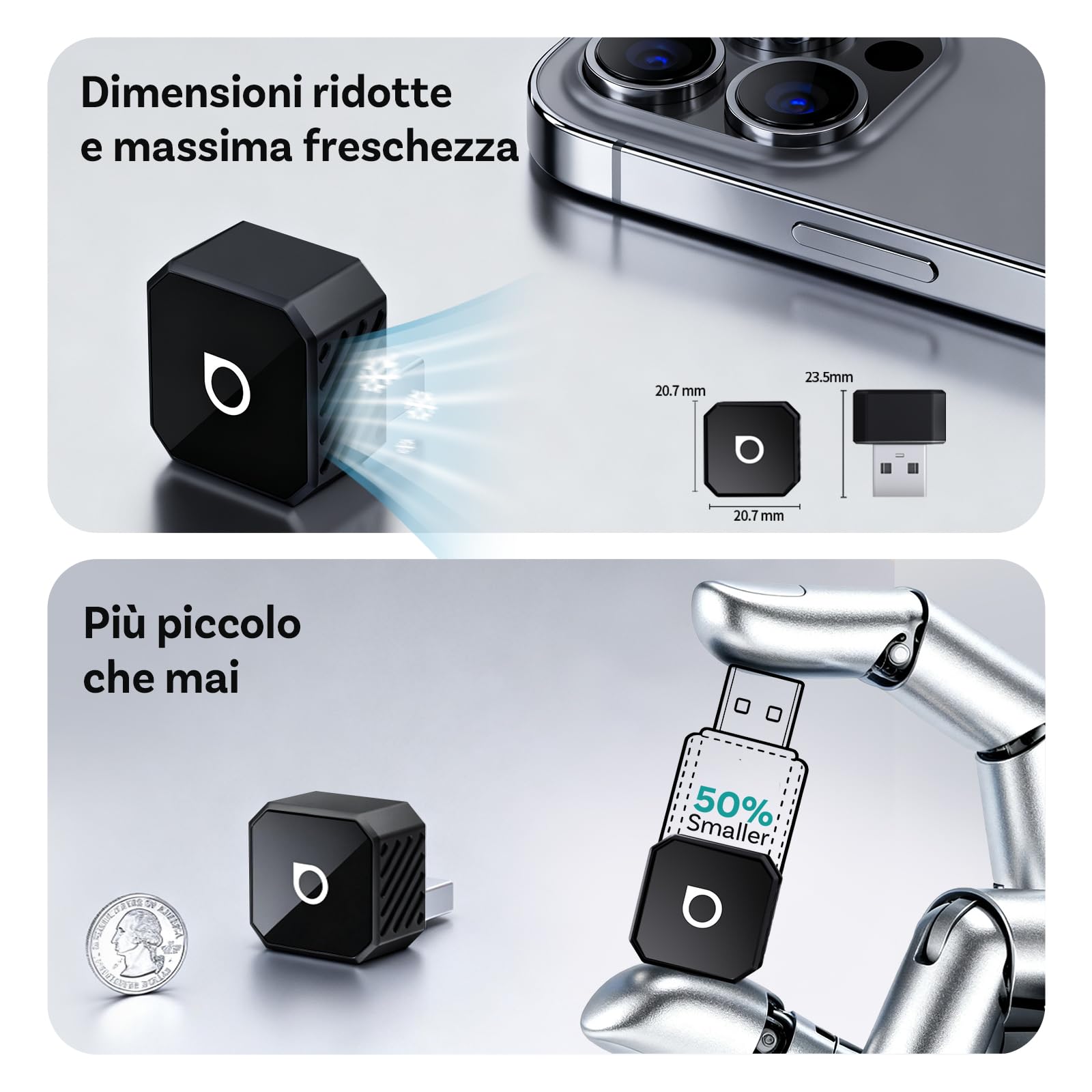 OTTOCAST Mini Pico 2026, Adattatore Wireless 2 in 1 CarPlay e Android Auto per iOS 10+/Android 11+, Pulsante Intelligente, Plug & Play, USB A/Type-C, Aggiornamento OTA, Converte Cablate in Wireless OTTOCAST Mini Pico 2026, Adattatore Wireless 2 in 1 CarPlay e Android Auto per iOS 10+/Android 11+, Pulsante Intelligente, Plug & Play, USB A/Type-C, Aggiornamento OTA, Converte Cablate in Wireless
