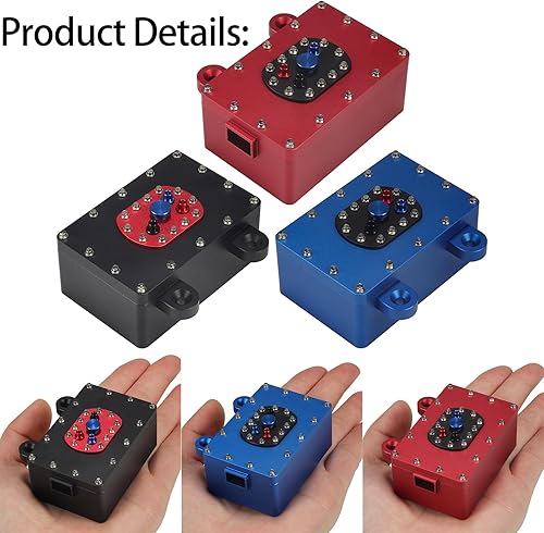 Miniatura 6 de Linsvirgo Caja receptora de orugas RC 110, caja de receptor de celda de combustible de aluminio CNC 2.362 * 1.575 * 1.024 in apto para plataformas