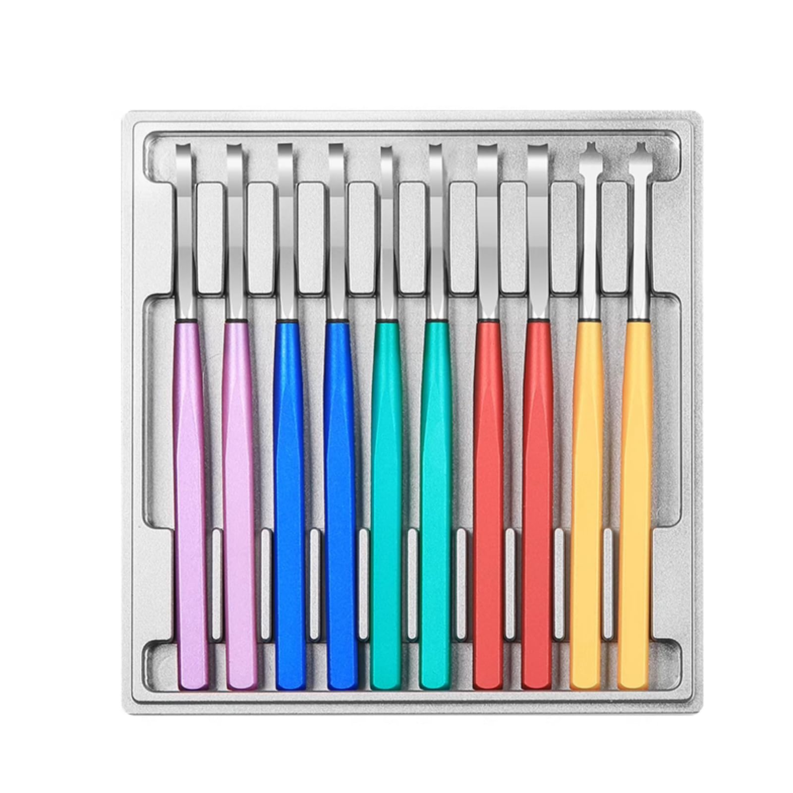 Watch Hands Repair Tool Kit - 10 Pcs Flat Mouth Needle Shovel Perfect for Chronograph Second Hand Removal