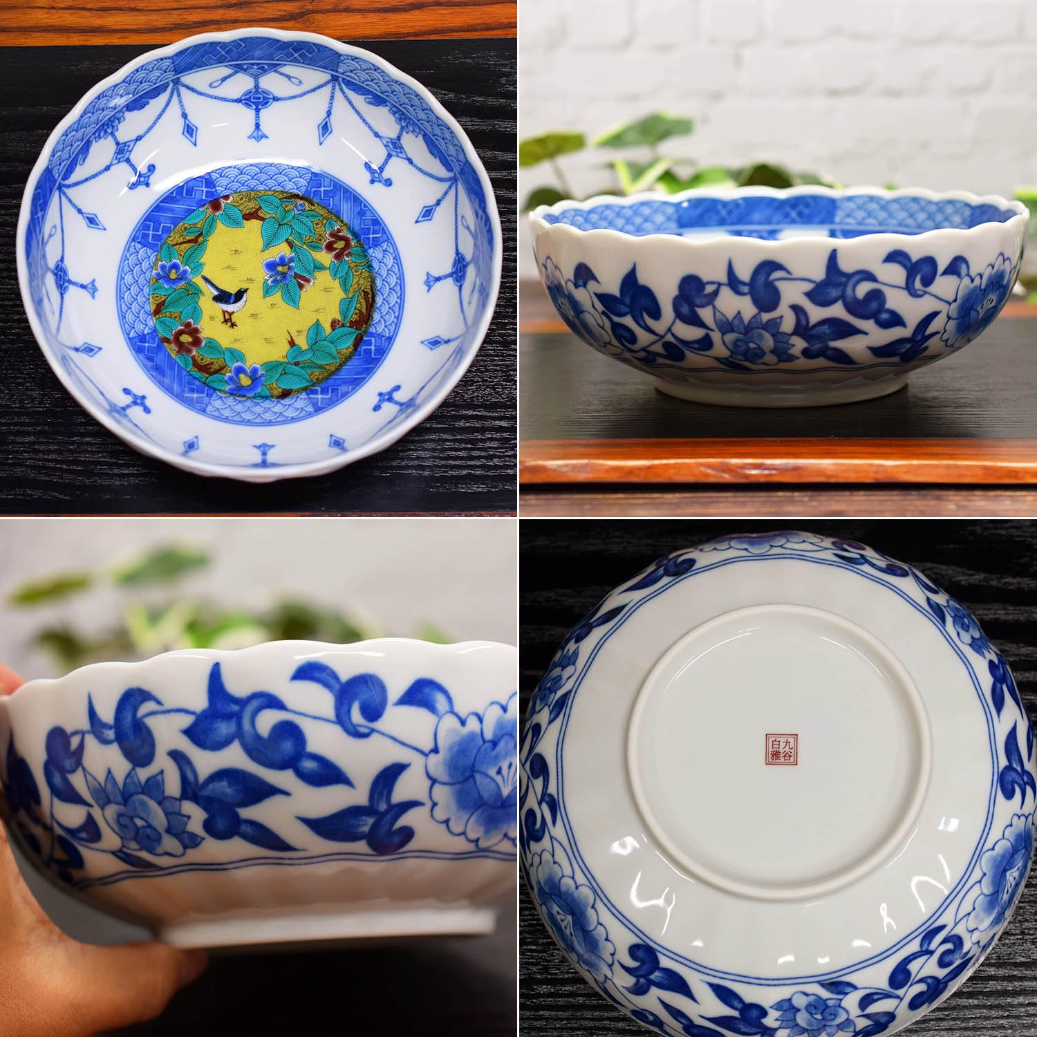 九谷焼：織田製 赤絵五寸中皿(十枚) 【公式通販】