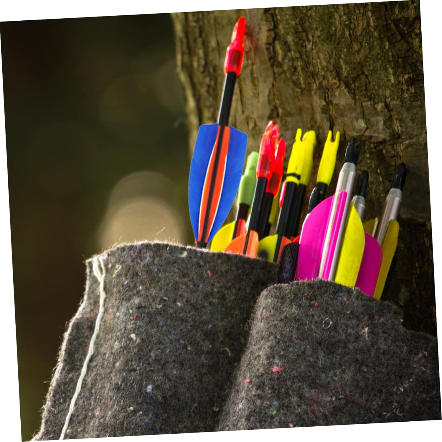 Mipcase 120pcs Real Turkey Archery Fletchings for Arrow Stabilization Shield Shape Outdoor Accessories for Hunting and Practice