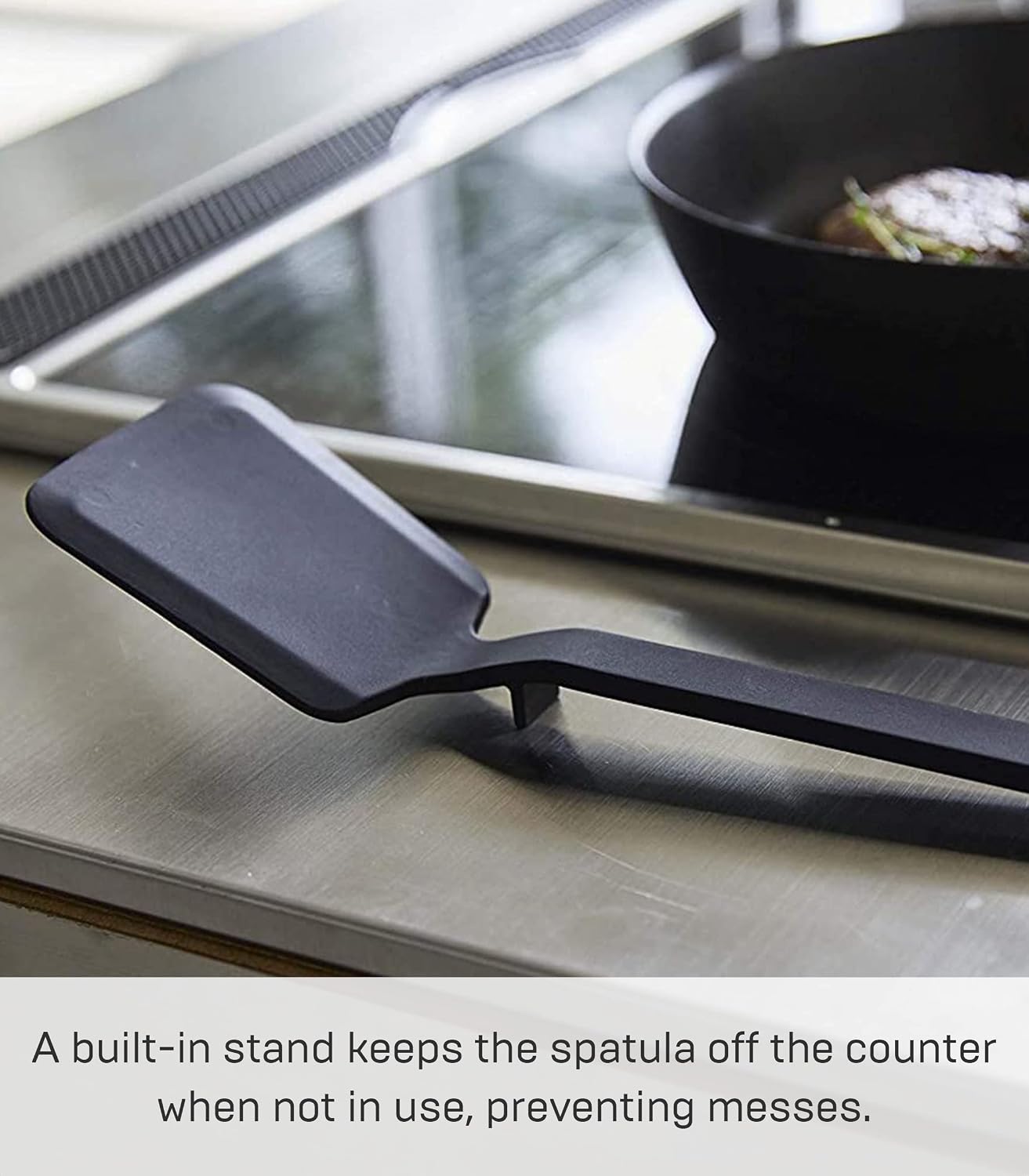 Yamazaki Home Silicone Spatula, Silicone, No Assembly Req., Black