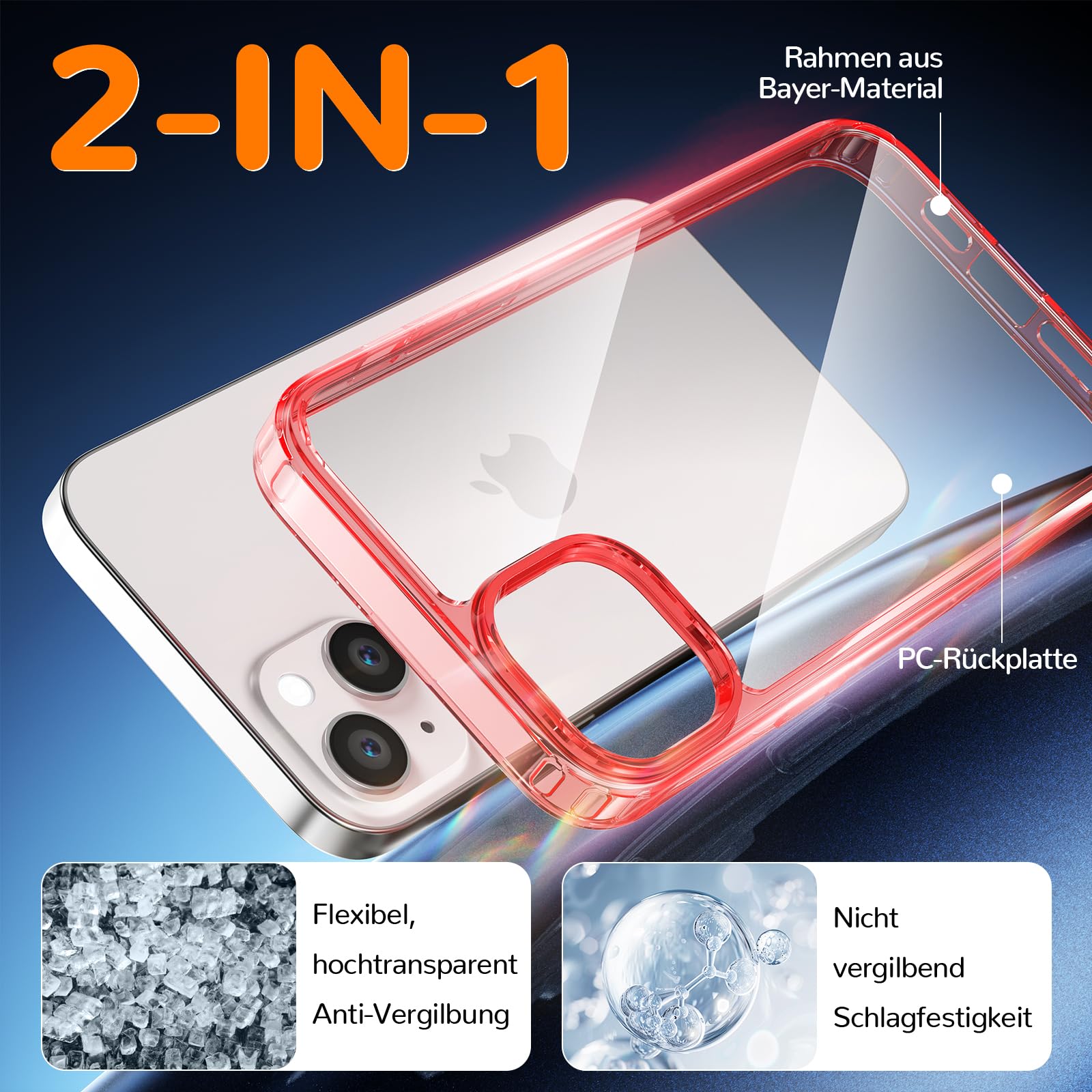 Clear Case for iPhone 15, Ultra Thin, Shockproof TPU Cover, Anti-Yellowing, Crystal Clear, Phone Case for Apple iPhone 15 - Clear — view 373