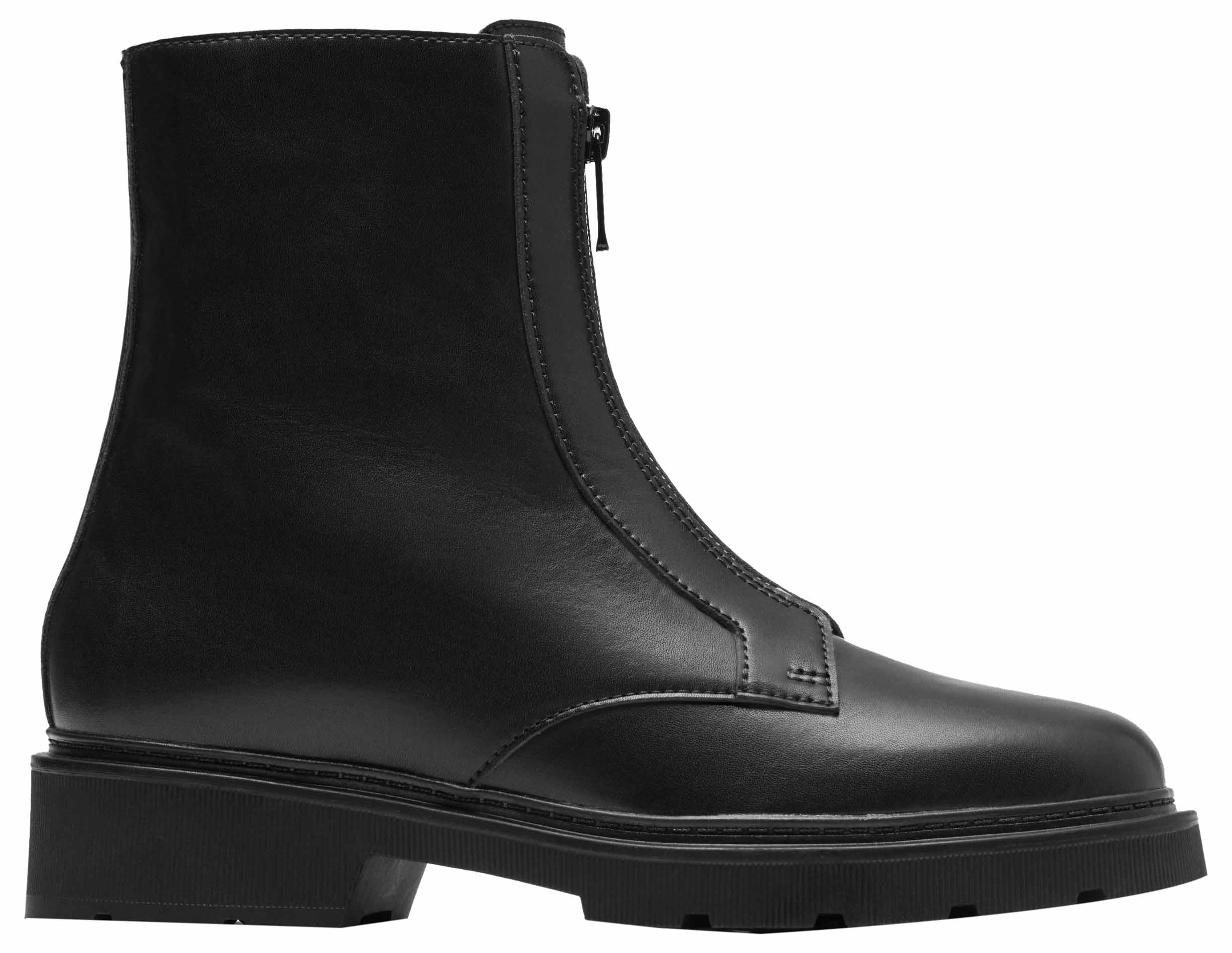 Clarks Lauryl Zip Womens Black Leather, 6.5