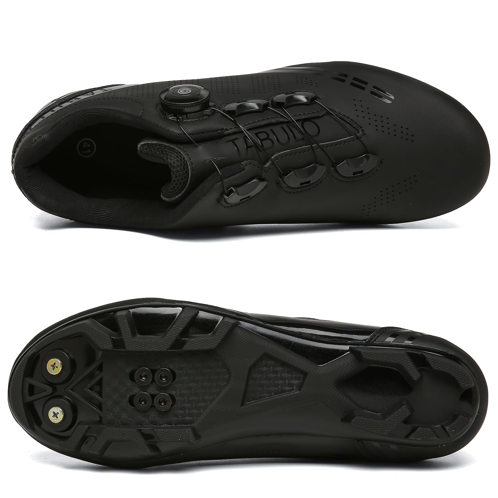Chaussure Montagne VTT Homme, Chaussures De Cyclisme Légères Antidérapantes Compatibles avec Taquets SPD À 2 Boulons Chaussures De Verrouillage 2 Trous