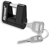 RETRUE Trailer Tongue Coupler Lock - 1/4" Pin, 3/4" Span Heavy Duty Hitch Lock for RV Boat Truck Couplers, Black