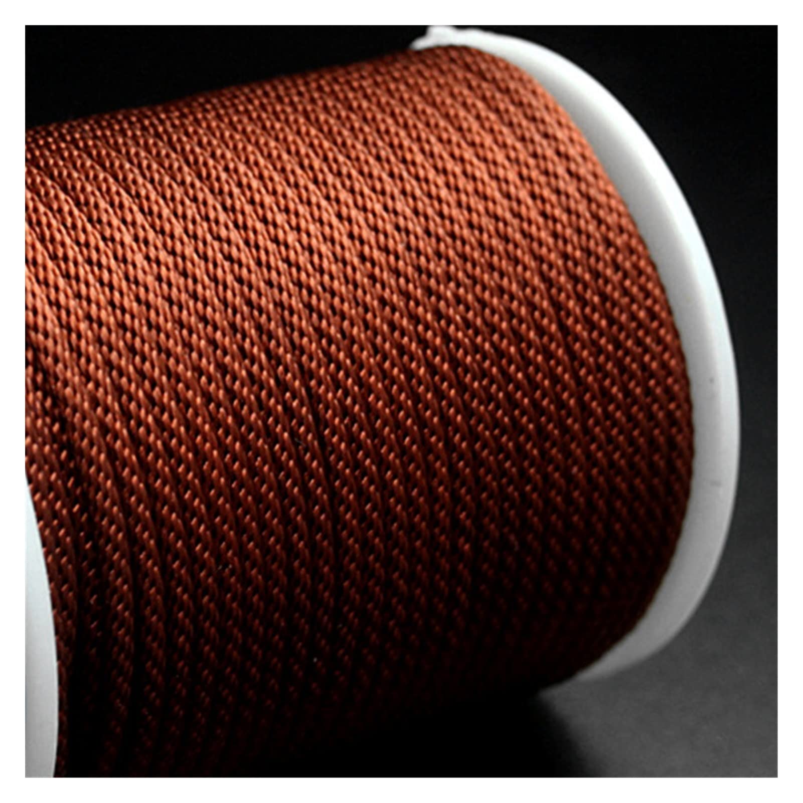 Hilo para tejer macramé de 2 mm y 10 m en color marrón claro para nudos de pulsera